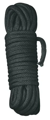 Bad Kitty zwart katoenen bondagetouw van 7 meter, gevlochten