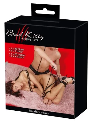 Bad Kitty set van 3 bondagetouwen, verpakking, andere kant