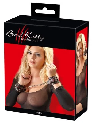 Bad Kitty handboeien met rode hartjes, verpakking, andere kant