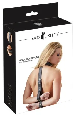 Bad Kitty halsboei met handboeien, in de verpakking
