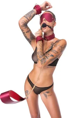 Bad Kitty bondageset roze parelmoer, derde aanzicht