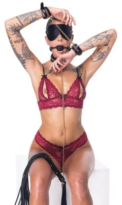Bad Kitty bondageset zwart en goud, vierde aanzicht