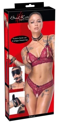 Bad Kitty bondageset zwart en goud, in de verpakking