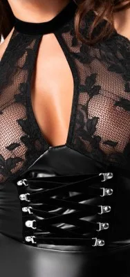 Noir Orgia Exclusive halternek jurk, detail