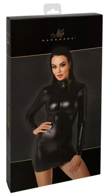 Noir Orgia Chimera wetlook jurk, in de verpakking