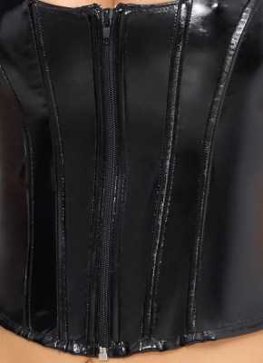 Lak corset met string van Black Level, detail