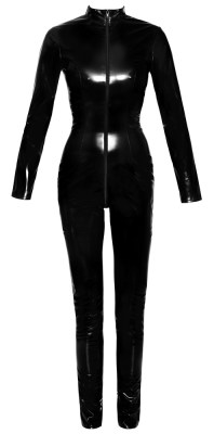 Lange lak overall met 2-wegrits van Black Level, productfoto voorkant