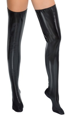 Zwarte lak overknee bedlaarzen van Black Level