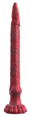 The Enormous Eel extra lange dildo van Beasty Cocks in rode metallic look